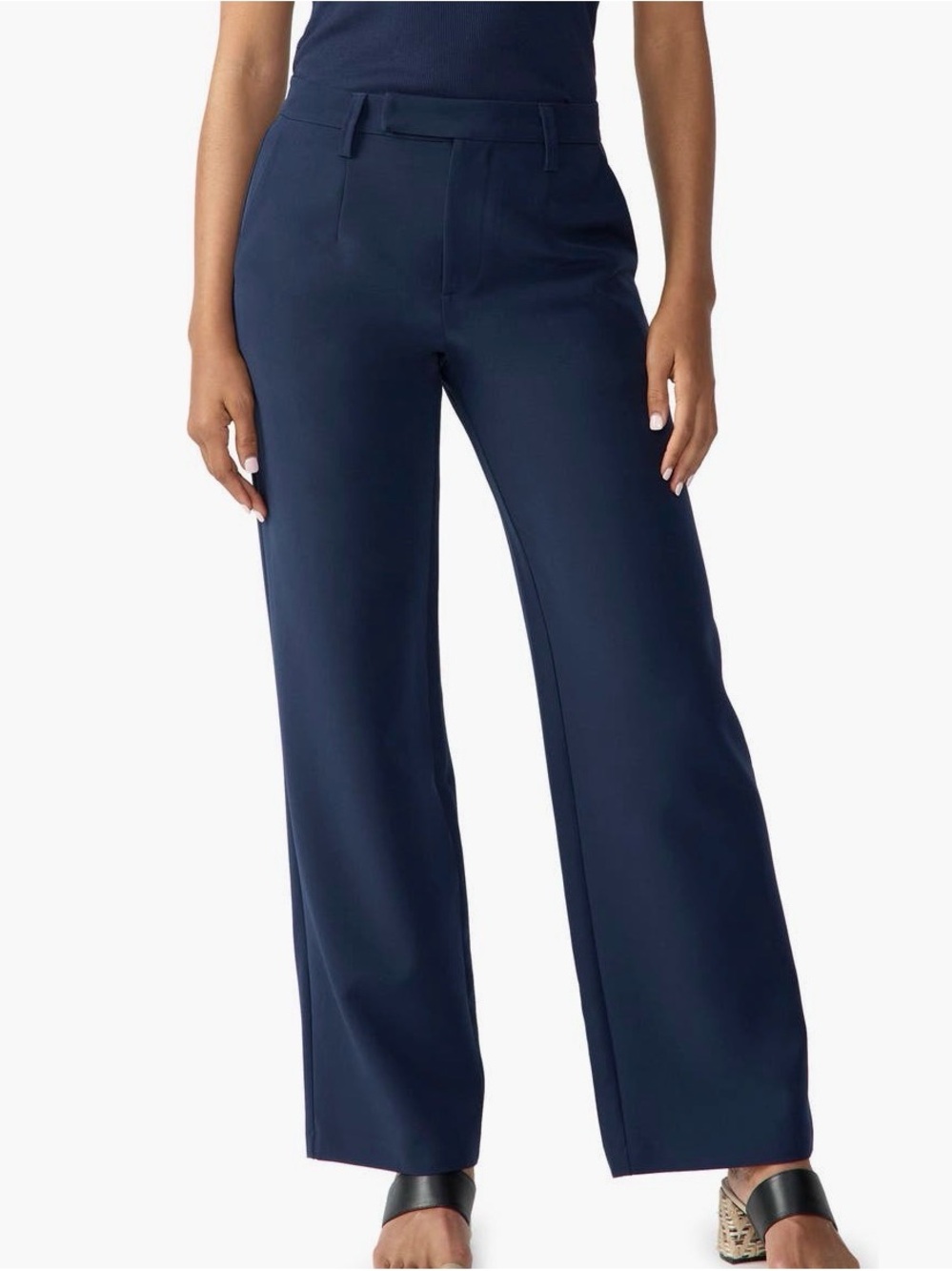 Sanctuary Wide-Leg Trousers in Navy